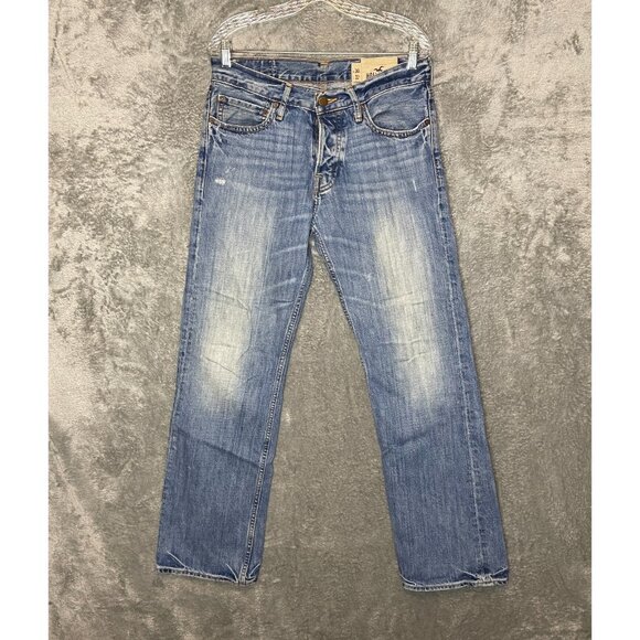 Hollister Men Y2K Preppy Hermosa Low Rise Bootcut Button Fly Denim Jean 32x32* - Picture 1 of 13